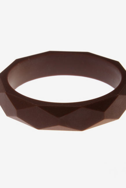 Молочный браслет из пищевого силикона, коричневый