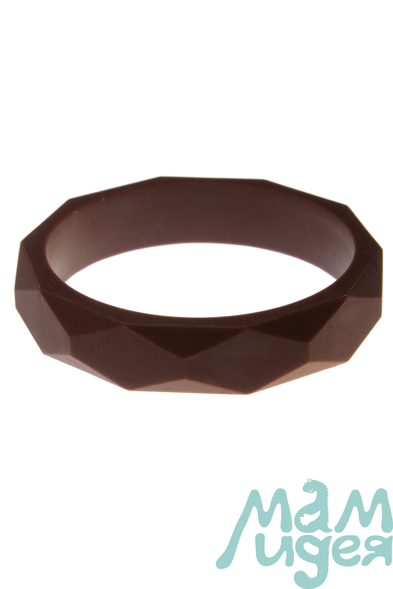 Молочный браслет из пищевого силикона, коричневый