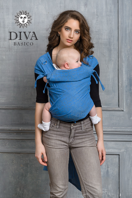 Май-слинг Diva Basico, Zaffiro с капюшоном