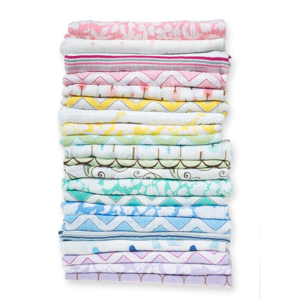 Пеленка детская тонкая SwaddleDesigns Маркизет Lime w/BR Mod C