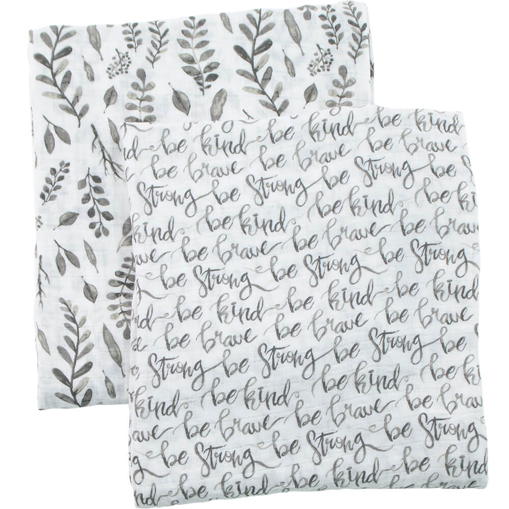 Муслиновые пеленки для новорожденного Bébé au Lait большие, Just Be/Leaves