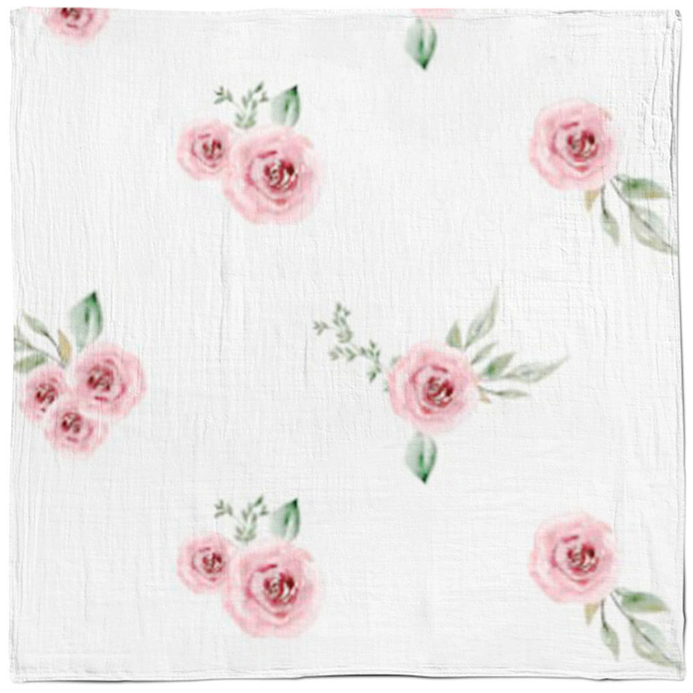Муслиновая пеленка для новорожденных Adam Stork большая, Roses
