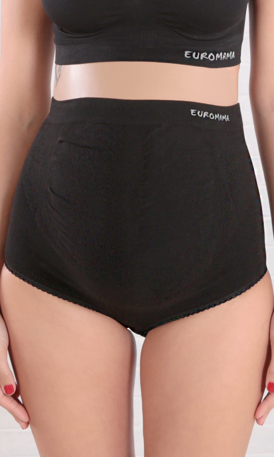 Бандаж трусы для беременных с косточками, черный