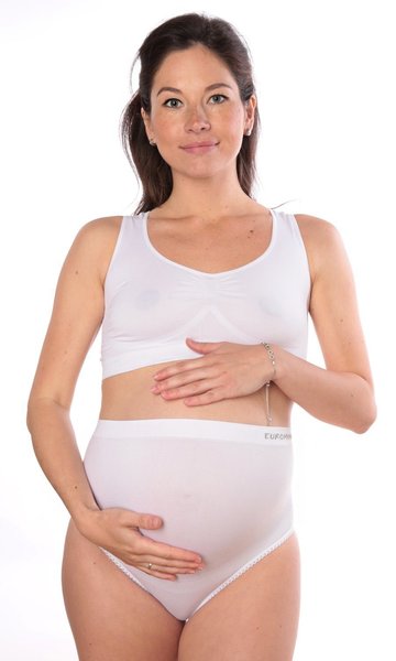 Бандаж трусы для беременных бесшовный, белый
