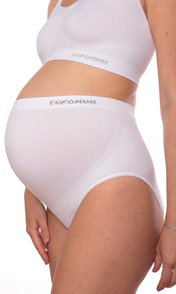 Бандаж трусы для беременных бесшовный, белый