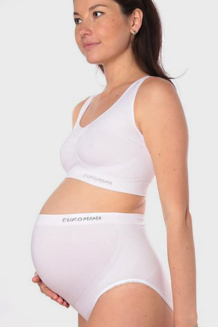 Бандаж трусы для беременных бесшовный, белый