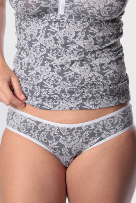 Трусы для беременных и после родов Universal (хлопок), серый узор