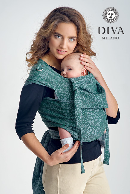 Май-слинг с рождения Diva Basico, Atlantico с капюшоном