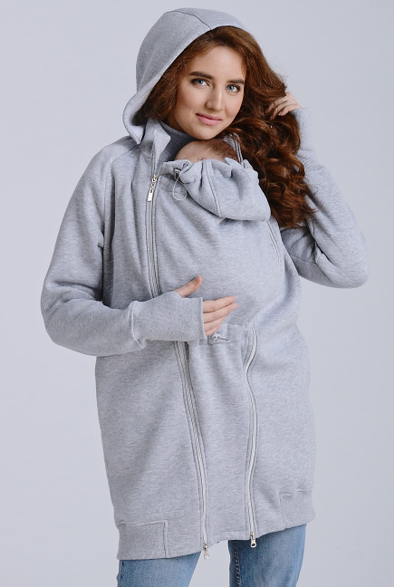 Слинготолстовка (слингокофта) для беременных Diva Outerwear 3в1, Nebbia