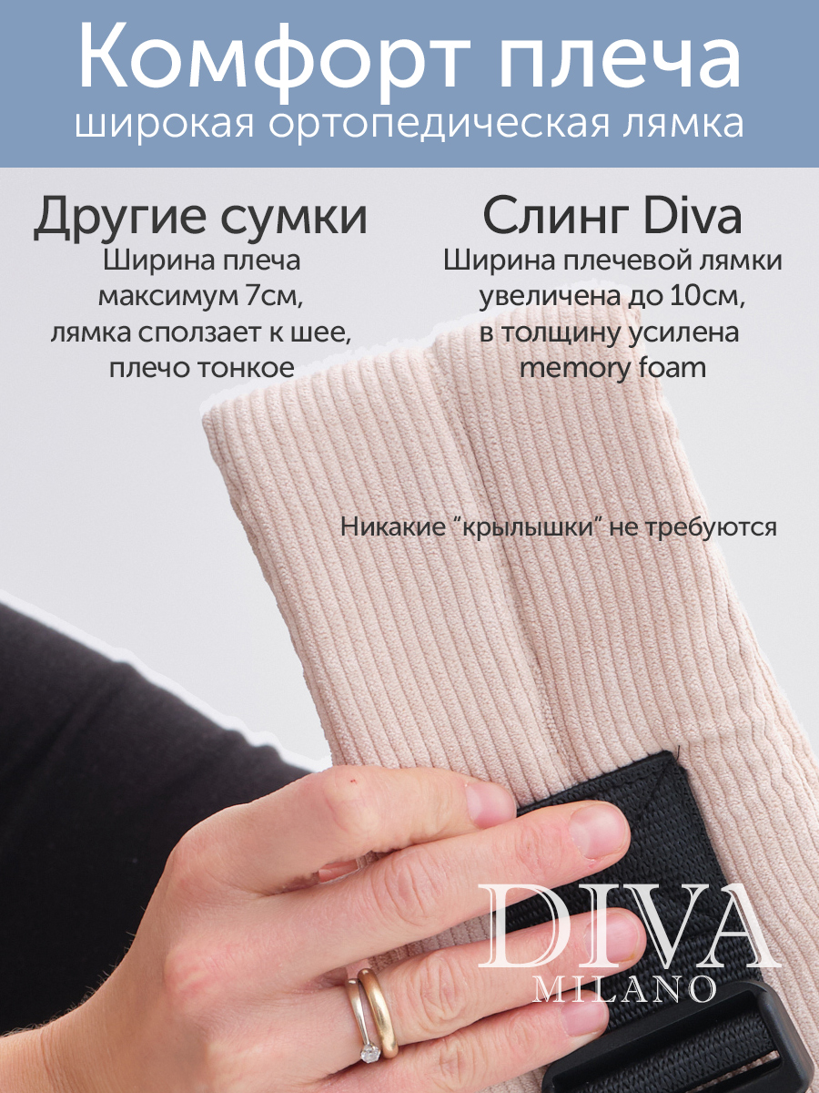 Слинг сумка на бедро с рождения Diva Milano, Luna