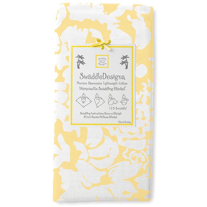 Пеленка детская тонкая SwaddleDesigns Маркизет Yellow Lush