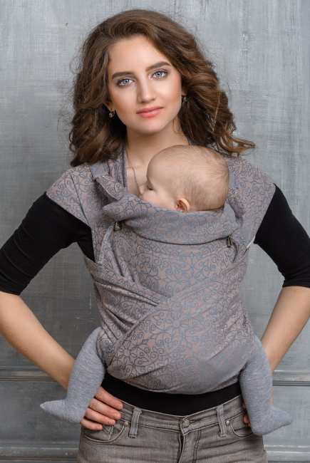 Май-слинг Diva Basico, Cacao с капюшоном