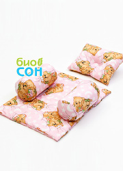 Подушка для новорожденных BabySet (позиционер) "Мишки"