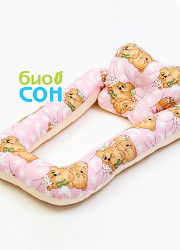 Подушка для новорожденных BabySleep (ограничитель) "Мишки"