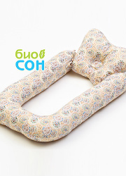 Подушка для новорожденных BabySleep (ограничитель) "Нежность"