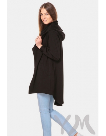 Кардиган с капюшоном для беременных и кормящих, чёрный