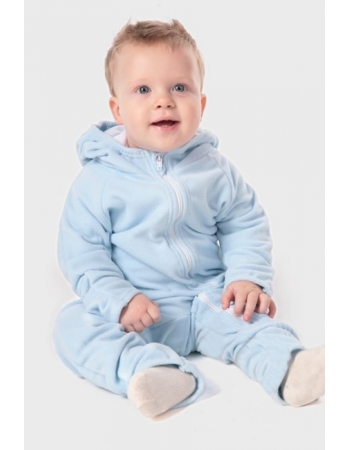 Флисовая поддева (флисовый комбинезон), светло-голубой
