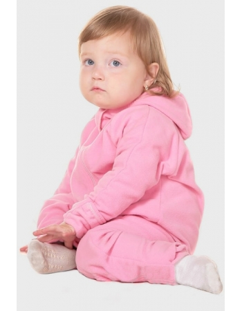 Флисовая поддева (флисовый комбинезон), розовый