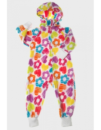 Флисовая поддева (комбинезон) Comfort, сердечки