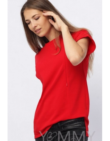 Футболка для кормящих и беременных, цвет красный