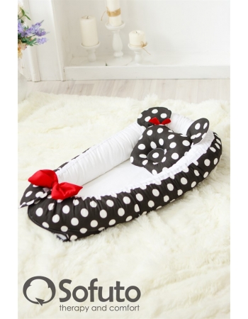 Гнездышко-кокон для новорожденных Babynest Minnie black