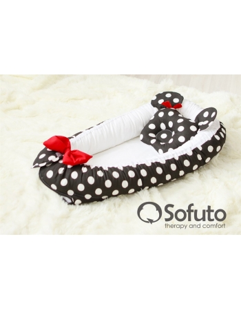 Гнездышко-кокон для новорожденных Babynest Minnie black