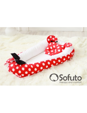 Гнездышко-кокон для новорожденных Babynest Minnie red