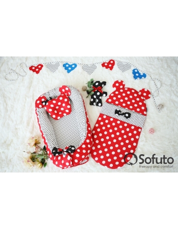 Гнездышко для новорожденных Babynest Minnie red dots