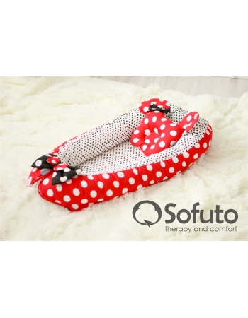 Гнездышко для новорожденных Babynest Minnie red dots