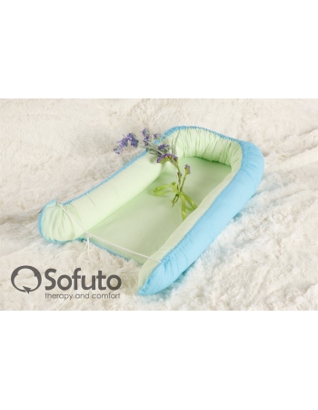 Гнездышко для новорожденных Babynest Praline blue