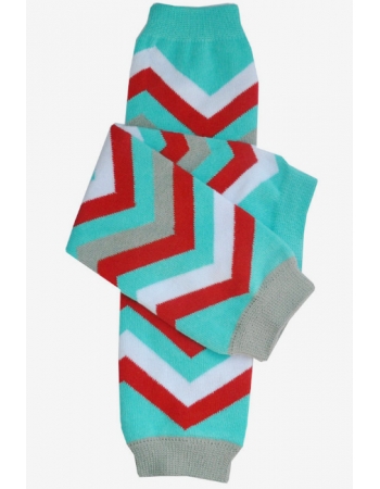 Слингогетры (гетры для детей) "Chevron Blue-Red"