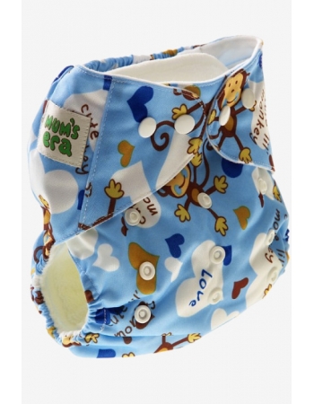 Многоразовый подгузник Mums Era, Обезьянки (с 2 вкладышами)