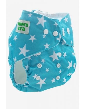 Многоразовый подгузник Mums Era, Звездочки бирюза (с 1 вкладышем)