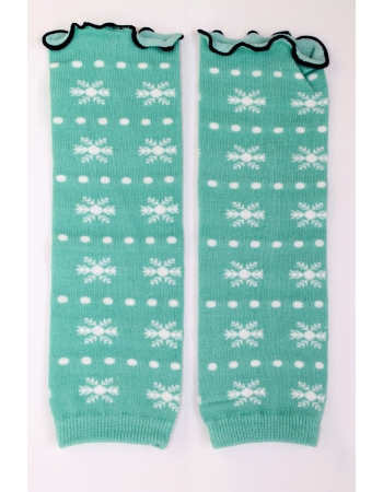 Слингогетры (гетры для детей) "Snowflakes Mint"