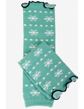 Слингогетры (гетры для детей) "Snowflakes Mint"