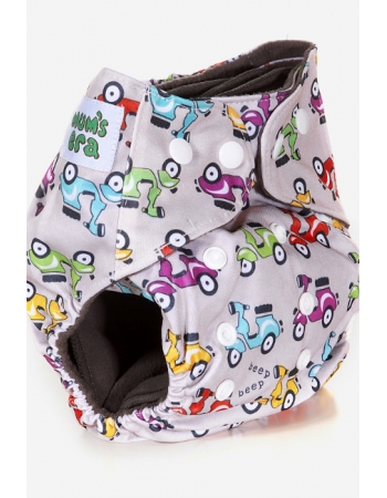 Многоразовый угольный подгузник Mums Era, Мопеды (с 2 вкладышами)