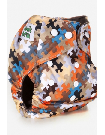 Многоразовый угольный подгузник Mums Era, Паззлы (с 2 вкладышами)