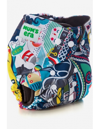 Многоразовый угольный подгузник Mums Era, Круиз (с 2 вкладышами)