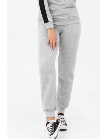 Брюки для беременных и родивших универсальные, с начесом серый меланж