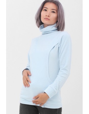 Толстовка для кормящих и беременных флисовая, цвет светло-голубой