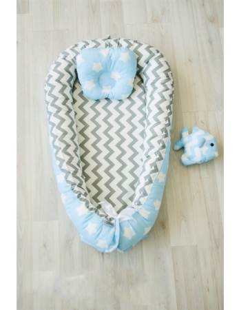 Кокон-гнездышко для новорожденных Babynest Frosty Morning