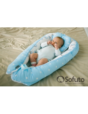 Кокон-гнездышко для новорожденных Babynest Ice Cream Blue