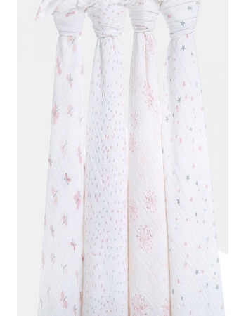 Муслиновые пеленки для новорожденных Aden&Anais, большие, набор 4, Lovely Reverie