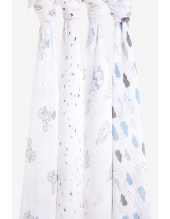 Муслиновые пеленки для новорожденных Aden&Anais, большие, набор 4 Night Sky Reverie