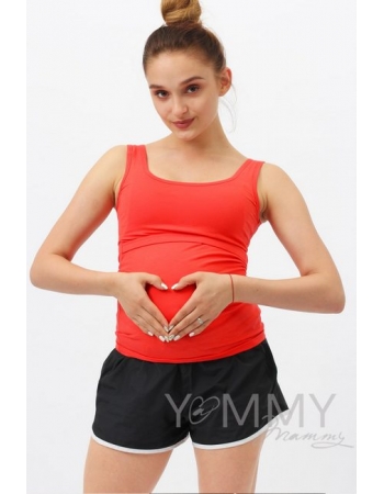 Майка для беременных и кормящих, алая