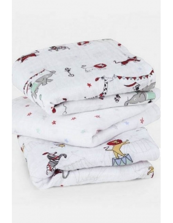 Муслиновые пеленки для новорожденных Aden&Anais средние, набор 3, Цирк