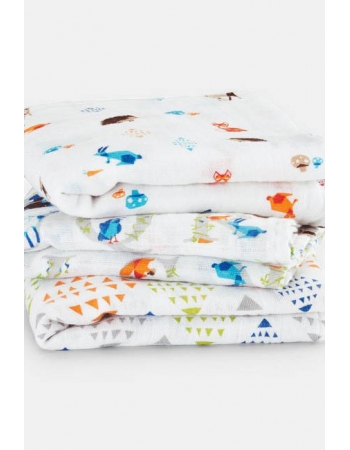 Муслиновые пеленки для новорожденных Aden&Anais средние, набор 3, Musy Paper Tales