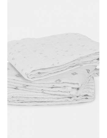 Муслиновые пеленки для новорожденных Aden&Anais мерцающие средние, набор 3, Metallic Charm