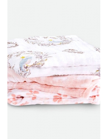 Муслиновые пеленки для новорожденных Aden&Anais средние, набор 3, Birdsong