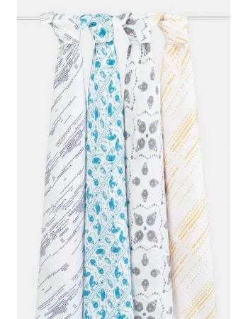 Муслиновые пеленки для новорожденных Aden&Anais, большие, набор 4, Kindred